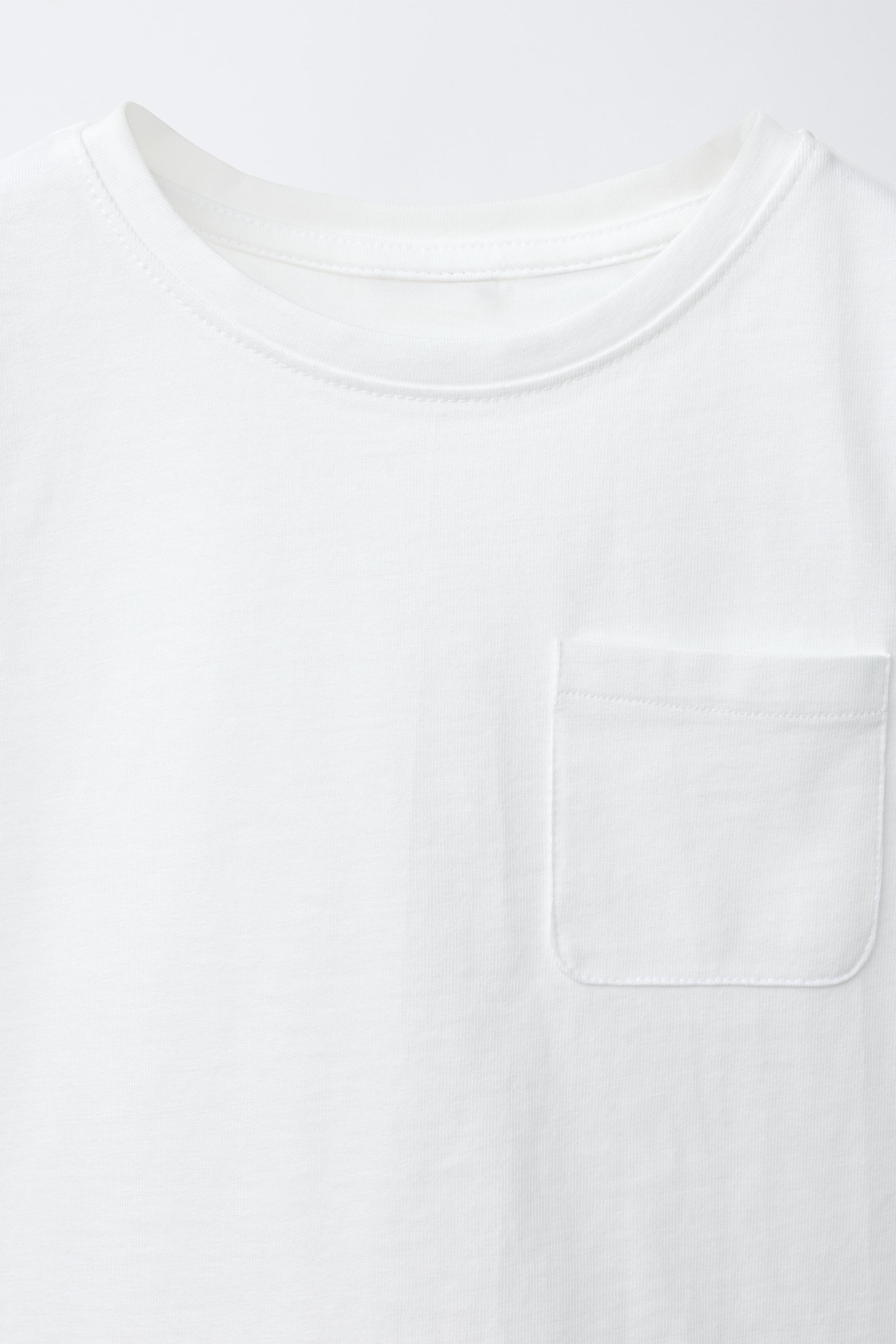 T-SHIRT UNI À POCHE
